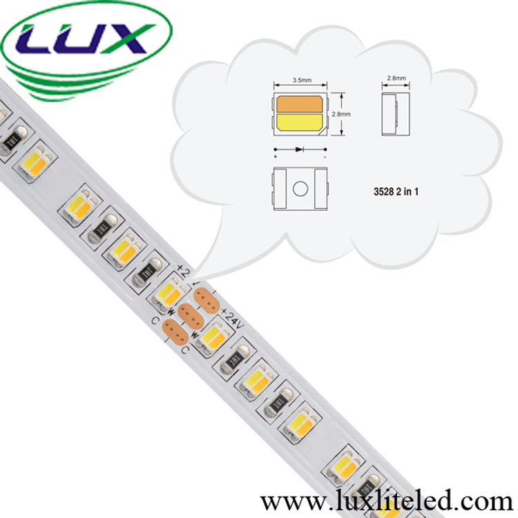 SMD3528 CCT LED strip-120LED/M